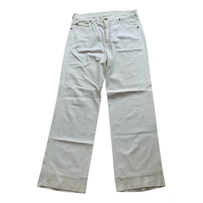 Pre-owned Calvin Klein Trousers In White