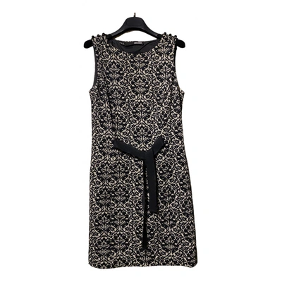 Pre-owned Moschino Love Wool Mini Dress In Black