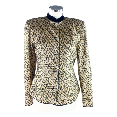 Pre-owned Roccobarocco Silk Suit Jacket In Gold
