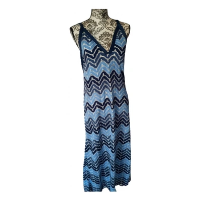 Pre-owned Weili Zheng Maxi Dress In Blue