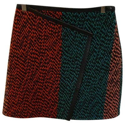 Pre-owned Fendi Wool Mini Skirt In Multicolour