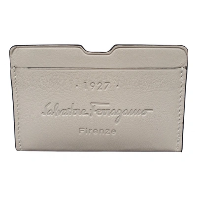 Pre-owned Ferragamo Leather Small Bag In White