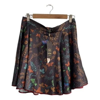 Pre-owned By Timo Silk Mini Skirt In Multicolour