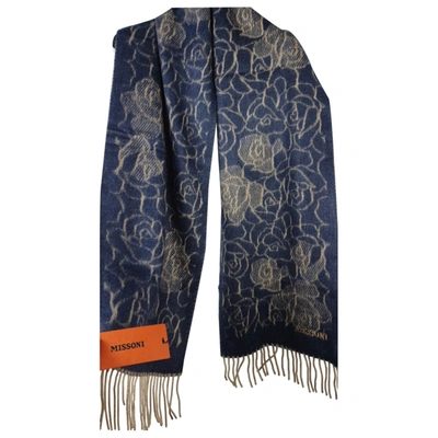 Pre-owned Missoni Cashmere Scarf In Blue