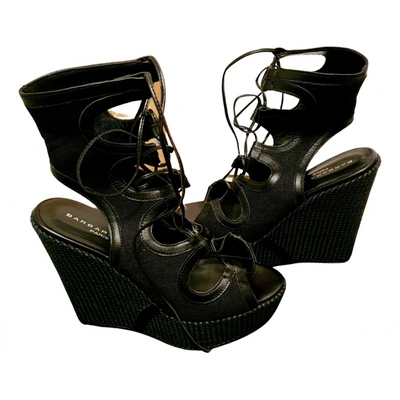 Pre-owned Barbara Bui Cloth Sandals In Black
