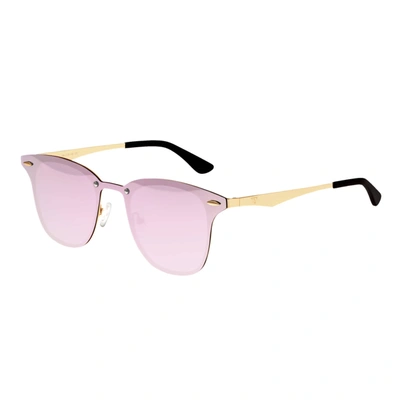 Sixty One Infinity Pink-celeste Wf Sunglasses S142pu In Gold / Pink / Spring