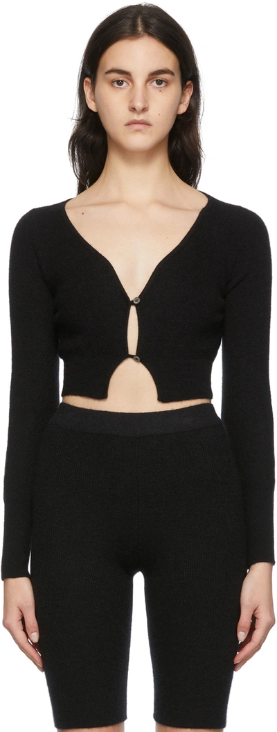 Jacquemus Black La Montagne 'le Cardigan Alzou' Cardigan In 990 Black