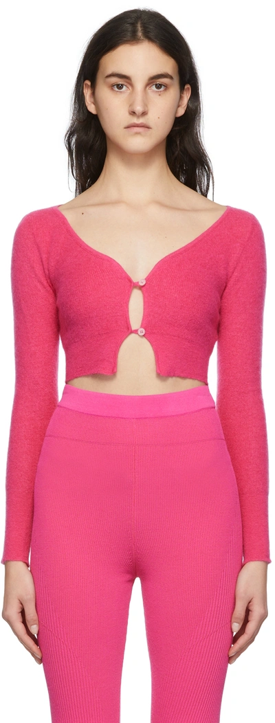 JACQUEMUS PINK LA MONTAGNE 'LE CARDIGAN ALZOU' CARDIGAN