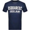 Dsquared2 Ceresio 9 Print Cotton Jersey T-shirt In Blue