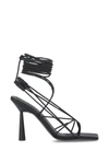 Gia Borghini Giaborghini Rosie Self-tie Sandals In Blak