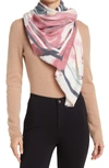 Vince Camuto Watercolor Floral Supersoft Wrap In Grey