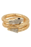 Eye Candy Los Angeles Luxe Collection Snake Wrap Bracelet In Gold