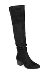 Journee Collection Zivia Faux Suede Boot In Grey