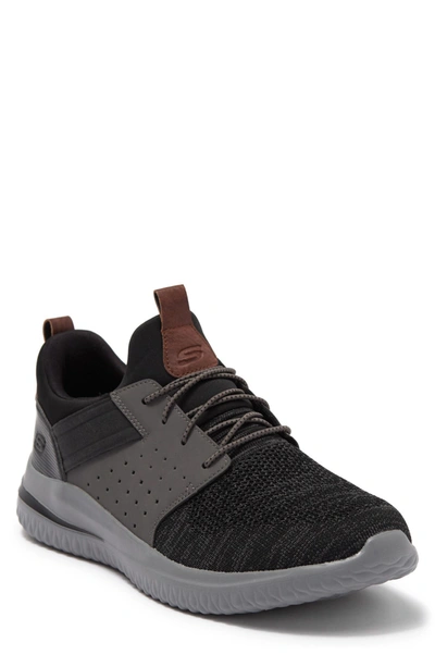 Skechers Delson 3.0 Cicada Lace-up Sneaker In Bkgy