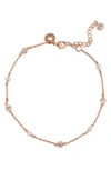 CZ BY KENNETH JAY LANE CZ & MOTHER-OF-PEARL STATION ANKLET