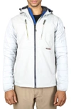 Hawke And Co . Softshell Bonded Faux Shearling Lined Zip Hoodie In Highrise