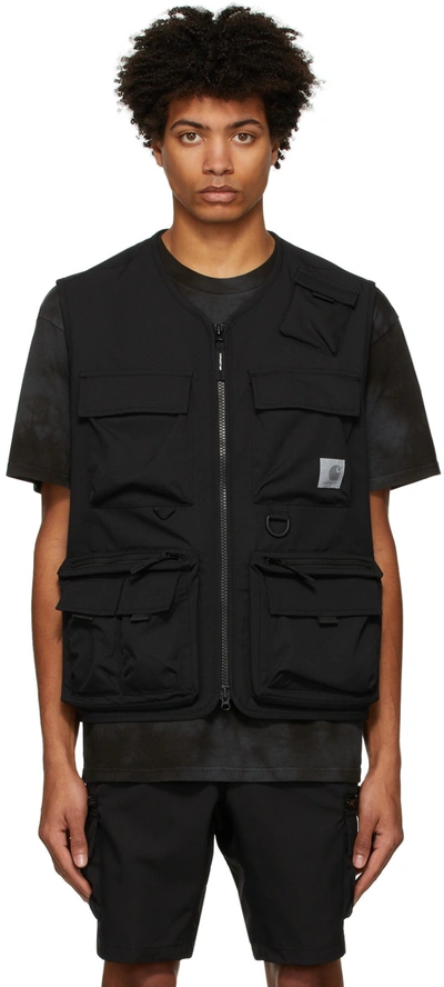 Carhartt Black Elmwood Vest In 8900 Black