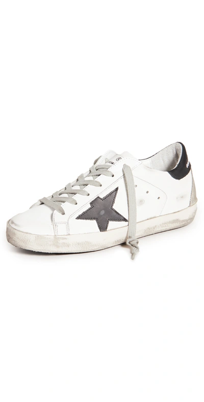 Golden Goose Superstar Sneakers In White/black