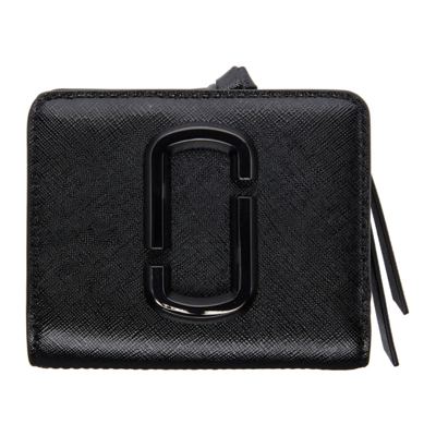 Marc Jacobs Black Mini 'the Snapshot' Dtm Compact Wallet In 001 Black