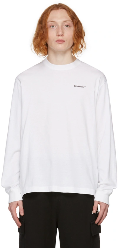 Off-white White Caravaggio Arrow Long Sleeve T-shirt In Dusty Lilac