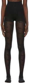 Thom Browne Hector-motif Tights In Black 001