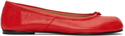 Maison Margiela Red Tabi Ballerina Flats