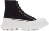 ALEXANDER MCQUEEN BLACK & WHITE TREAD SLICK HIGH SNEAKERS