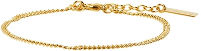 Saint Laurent Ball Snake Chain Bracelet In Gold