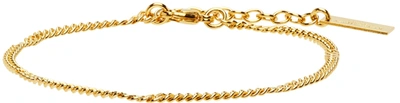 Saint Laurent Gold Opyum Bracelet In Brass Gold