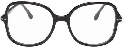 Isabel Marant Black Thin Square Glasses In 0807 Black