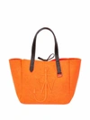 JW ANDERSON J.W. ANDERSON WOMEN'S ORANGE WOOL TOTE,HB0243FA0127421 UNI