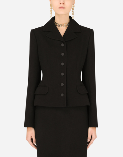 DOLCE & GABBANA SINGLE-BREASTED VIRGIN WOOL JACKET