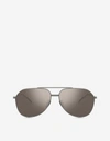 Dolce & Gabbana Mirrored Pilot-frame Sunglasses In Grey