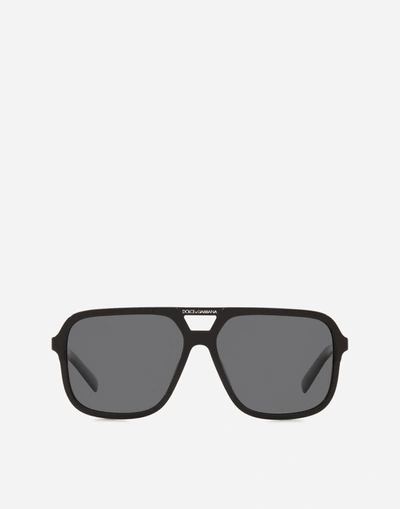 Dolce & Gabbana Angel Navigator-frame Sunglasses In Black