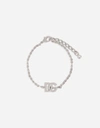 Dolce & Gabbana Link Bracelet With Dg-logo In Silver