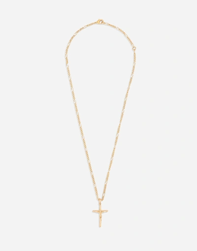 Dolce & Gabbana Cross Necklace In Gold