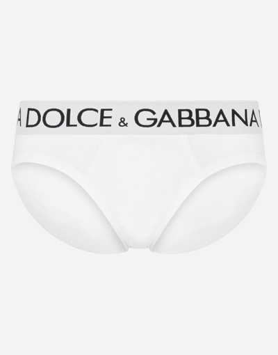 DOLCE & GABBANA MID-RISE BRIEFS IN TWO-WAY STRETCH COTTON