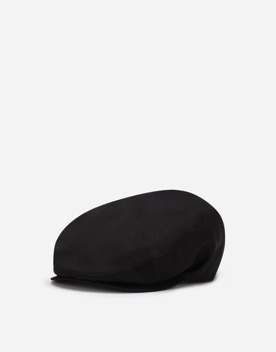 Dolce & Gabbana Wool Flat Cap In Black