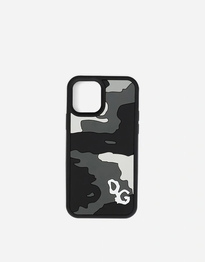 Dolce & Gabbana Camouflage Rubber Iphone 12 Pro Cover In Multicolor