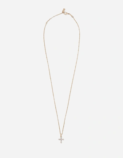 Dolce & Gabbana Cross Necklace In Gold