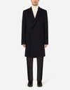 DOLCE & GABBANA DOUBLE-BREASTED CASHMERE AND WOOL COAT