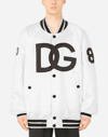 DOLCE & GABBANA SATIN JACKET WITH DG EMBROIDERY AND PATCH