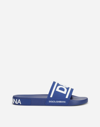 Dolce & Gabbana Logo-print Detail Pool Slides In Multicolor