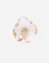 DOLCE & GABBANA METAL BROOCH WITH RESIN FLOWER