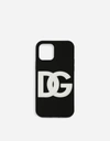 DOLCE & GABBANA RUBBER IPHONE 12 PRO COVER WITH DG LOGO