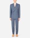 DOLCE & GABBANA DOUBLE-BREASTED CHECKED WOOL SICILY-FIT SUIT
