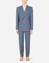 Dolce & Gabbana Double-breasted Checked Wool Sicily-fit Suit In Multicolor