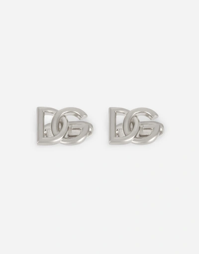 Dolce & Gabbana Cufflinks With Dg Logo In Silver