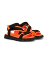 Dolce & Gabbana Orange And Black Unisex Sandals In Orange