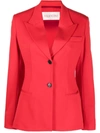 Valentino Stretch Tailored Jacket In Red